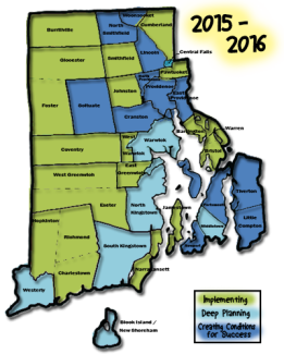 Large Scale Rhode Island School map