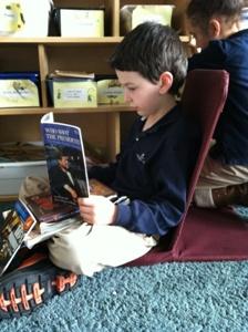 Boy reading